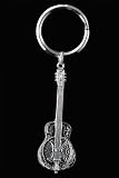 Resonator Guitar Key Chain - Nickel Silver Plated - B001J0TGEG