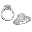 14K White Gold Diamond Ring - 0.40 Ct.