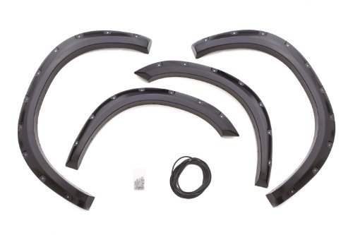 Lund RX203T Elite Series Black Rivet Style Textured Front and Rear Fender Flare - 4 Piece On Sale