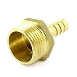 uxcell　ホースカプラー　クイックカプラー　クイック継手　アダプター　配管用　真鍮製　10mm　オスねじ