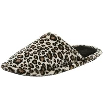 Daniel Green Women's Rave Washable Terry Sillper Scuff,Cheetah,9 M