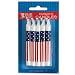 Patriotic Cake Candles - USA American Flag - 10 ct