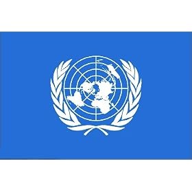 New UNITED NATIONS PEACE Flag Large 5ft x 3ft with 2 metal Eyelets