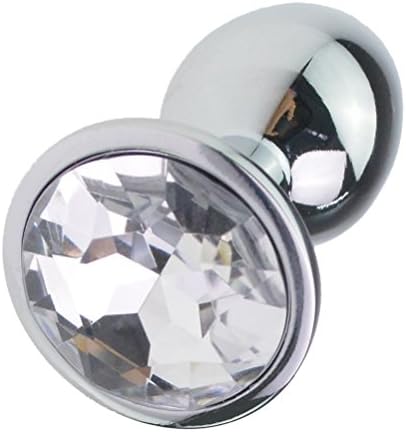 Gendel Small Size Metal-plated Butt Plug Anal Plugs for Fetish Sex Kinky Games Personal Massager Valentine's Gift With Wrist Strap (white)