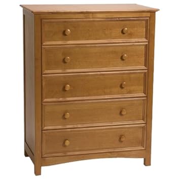 Bolton Furniture 8011Y00 Wakefield 5 Drawer Chest, Honey