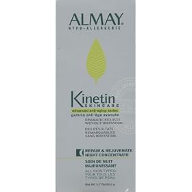 (Pack of 4) Almay Hypo-Allergenic, Kinetin Skin Care Advanced Anti-Aging Series, Repair & Rejuvenate Night Concentrate All Skin Types 1.7 OZ
