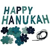 Alef Judaica DW01 Happy Hanukah, Kids Blue and White Felt and Bead Decoration Kit