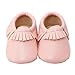 Voberry Baby Girls Soft Soled Tassel Bowknots Crib Shoes Moccasins (12~18 Month, Pink)