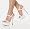5 1/2 Inch Stiletto Heel Platform Sandal Sexy Women's White Shoes Size: 5
