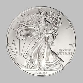 2008 Silver American Eagle Coin in Uncirculated Condition