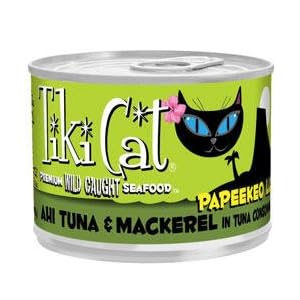 Tiki Cat Papeekeo Luau - Ahi Tuna and Mackerel in Tuna Consomme (8 6oz cans) by Tiki Cat