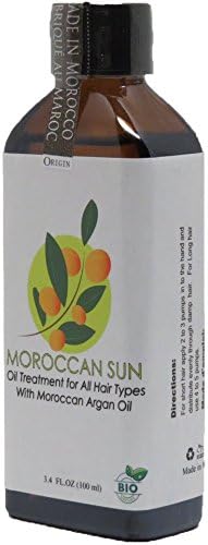Moroccan Sun - Moisturizing and Rejuvenating Oil Treatment with Moroccan Argan Oil - Works with All Hair Types - 3.4 oz/ 100 mL