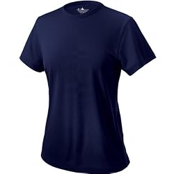 Women's Wicking Crew Neck Tee, Navy