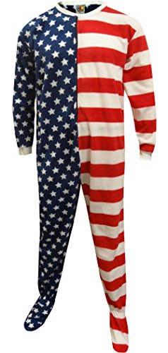 Fun Apparel Mens Fun Prints Footies Footed One Piece Pajamas