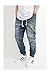 Victorious Men's Vintage Drop Crotch Denim Jogger Pants