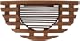 Esschert Design Wooden Doormat with Grid - Half Round