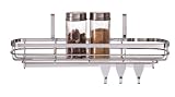 Wenko 2805100 Korb Basic - mit 3 Haken, Zubeh&ouml;r f&uuml;r Super-Loc- oder Power-Loc-Aufh&auml;ngeleiste, Chrom, 32.5 x 11.5 x 12.5 cm