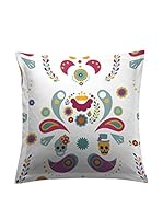 Hipster Funda De Cojín Quechua (Blanco/Multicolor)