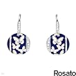 ROSATO Made in Italy Pleasant Earrings With 0.60ctw Cubic zirconia Made in Two tone Enamel and 925 Sterling silver. Total item weight 6.0g Length 25mm