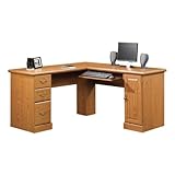Oak Finish Corner Computer Desk