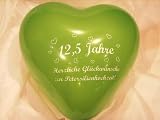 10 gruene Herzballons 12,5 Jahre - Petersilienhochzeit