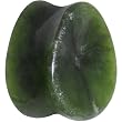 3/4" Concave Pear Jade Stone Plug