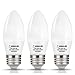 LOHAS® 6 Watt Dimmable LED Candle Light Bulb E26 base ,60W Equivalent LED Bulb, Daylight white 5000k,550lm,180 Degree Beam, LED Light Bulb ,Pack of 3
