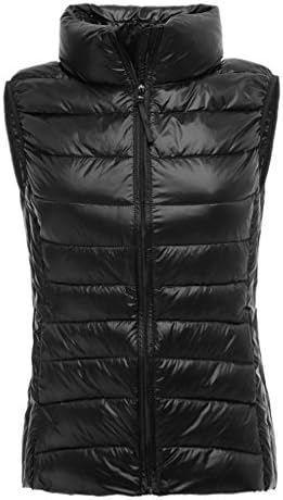 VEZEL Women's Packable Down Vest(Black,US S/AsianL)