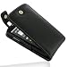 PDair Leather Case for ZTE Skate - Flip Top Type (Black)
