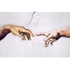 The Creation of Adam Hands Michelangelo Buonarotti Art 91.5x61cm Poster