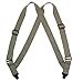 CTM Men's Elastic Side Plastic Clip TSA Compliant Airport Suspenders