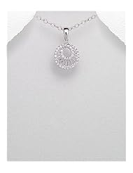 CZ Pendant Necklace In 92.5 Sterling Silver