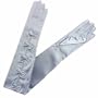White Satin Formal Bridal Gloves W/Bows 1/2 Arm