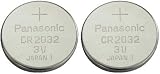 2 Panasonic CR2032 Lithium Batteries 3 Volt