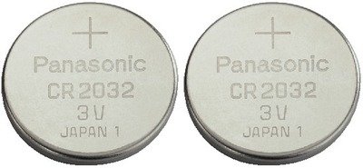 2 Panasonic CR2032 Lithium Batteries 3 Volt