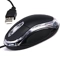 Daffodil WMS106 Wired Optical Mouse - 3 Button PC Mouse with Scrollwheel and Internal LED Light - For Laptop / Netbook / Desktop Computers - Supported by: Microsoft Windows (7 / XP / Vista) and Apple MAC (OS X +) - No Batteries Needed