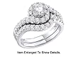 Stunning 14k. Solid Gold 1.50 ctw. Genuine Diamond Bridal Ring Set ** Top SI GH Quality **