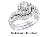 Stunning 14k. Solid Gold 1.50 ctw. Genuine Diamond Bridal Ring Set ** Top SI GH Quality **