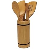 Joyce Chen 33-2029, Burnished Bamboo 5-Piece Utensil Set