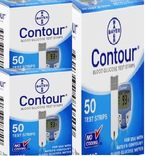 Bayer contour blood glucose test strips - 125 ea