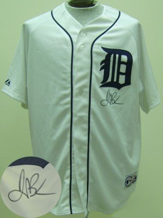 Jeremy Bonderman Autographed/Hand Signed Detroit Tigers Majestic Jersey