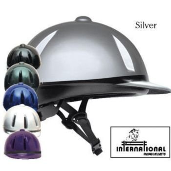 IRH Air-Lite Shiny Finish Riding Helmet - Green (L) On Sale