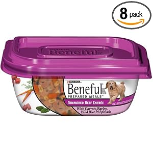 Beneful Dog Food Prepared Meals Simmered Beef Dog Food, 10-Ounce Plastic Containers (Pack... by Beneful