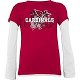 Reebok Arizona Cardinals Girls (7-16) Long Sleeve Layered T-Shirt Large