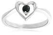 Sterling Silver Sapphire Heart Ring