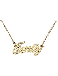 Name Necklaces Emily - Personalized Necklace Gold Plated 18K, Belcher Chain, 2mm Thick