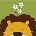 (12x12) Yuko Lau Peek-A-Boo IX Lion Art Print Poster