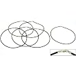 Rubber Cord Necklaces Black 16" 6Pcs