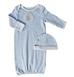 Little Me BOY BEAR Layette Gown with Hat, 0-3 Months