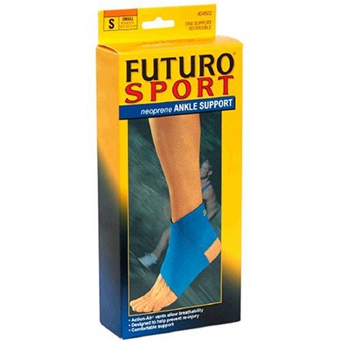 Futuro Sport Neoprene Ankle Support, Reversible, Small , 1 support (Pack of 2)